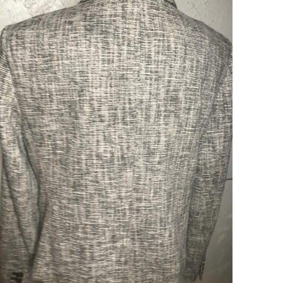 LOFT Gray Textured Blazer Size 14 - Picture 3 of 6
